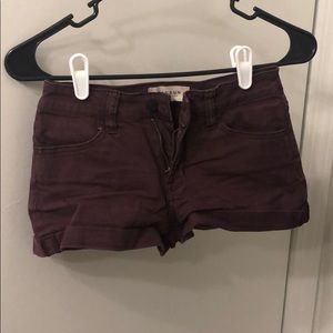 Maroon booty shorts